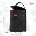 thumbnail image 6 of Lusso Gear | Car Trash Can | Hanging, Leakproof Vinyl Garbage Bin with Removable Liner | Large Capacity, Flip Open Lid | Hang or Mount | 2.5 Gallon, Black, 6 of 9