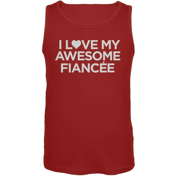 Valentine's Day - I Love My Awesome Fiance Red Men's Tank Top