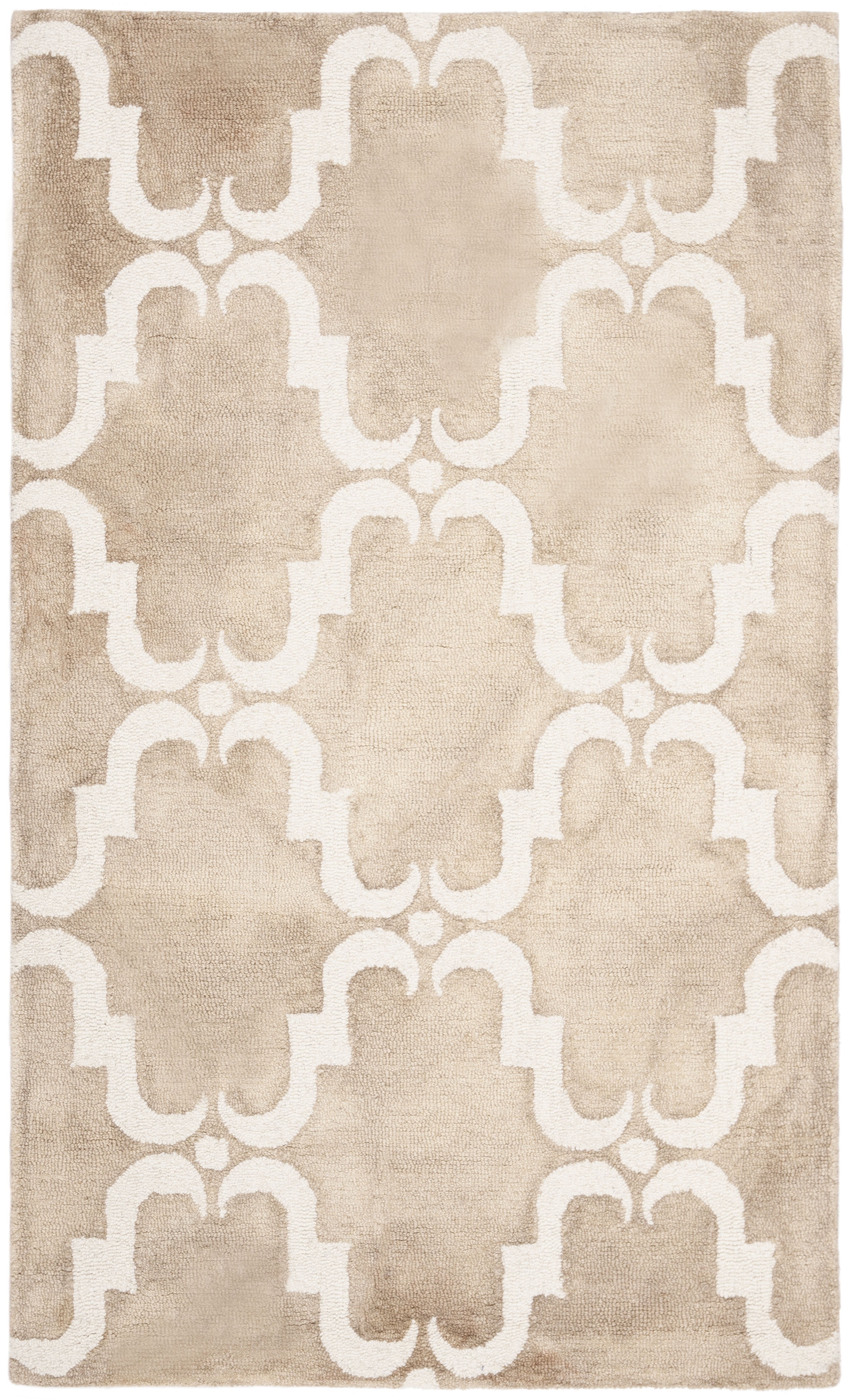 Safavieh Dip Dye Talbot Distressed Wool Area Rug, Beige/Ivory, 3' x 5'