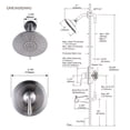 thumbnail image 5 of Wowow Single Handle 5-Spray Shower Faucet 1.8 GPM with High Pressure Showerhead, Anti Scald in Brushed Nickel (Valve Included), 5 of 7