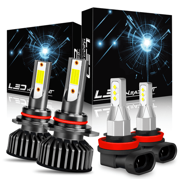 For Fiat 500 2012-2017 2018 2019 6000K Combo LED Headlight   Fog Light Bulbs Kit