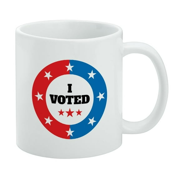 I Voted Red White Blue Patriotic White Mug