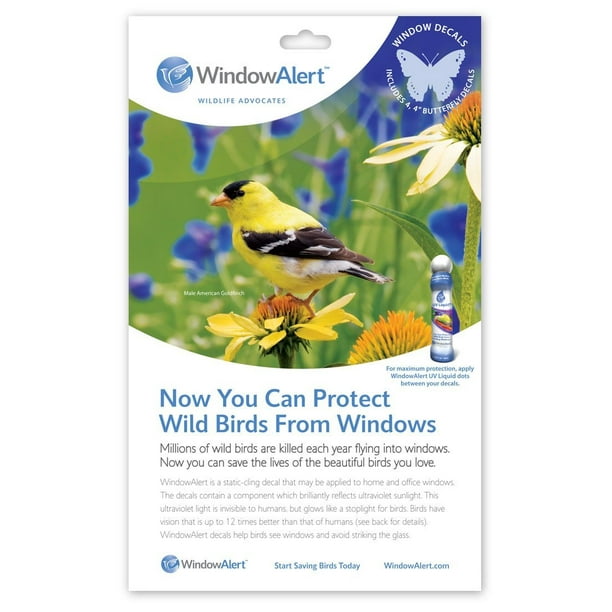 GC Window Alert Window Strike Deterrent 4 Decals Butterfly