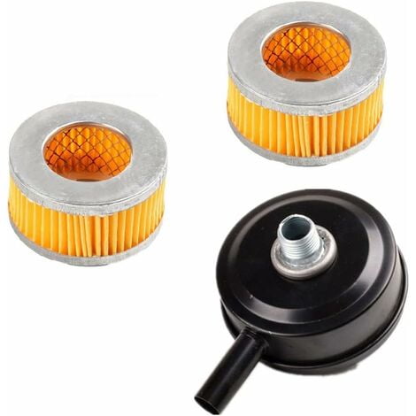 Universal Replacement for Muffler Filters 20mm Thread Air Compressor Silencer Filter, Black