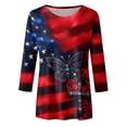 thumbnail image 4 of MAIHAN 250 Years America Shirt Women American Flag Print Plus Size American Flag Shirts Summer T Shirt Patriotic Freedom Semiquincentennial Shirt for 250th Year, 4 of 4