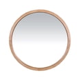 thumbnail image 1 of HomeRoots 402629 Miroir Mural Minimaliste Rond en Bois Naturel, 1 of 1