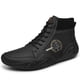 thumbnail image 5 of Botas de cuero con piel para hombre, botas de nieve cálidas, zapatos informales cómodos, zapatillas de deporte, botines occidentales impermeables, invierno, 5 of 5