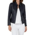thumbnail image 2 of New Women Lambskin Real Leather Basic Jacket Causal Black outwear coat W111, 2 of 4