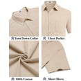 thumbnail image 5 of COOFANDY Men's Button Down Shirt Short Sleeve Casual Stylish No Tuck Shirt for Men, 5 of 6