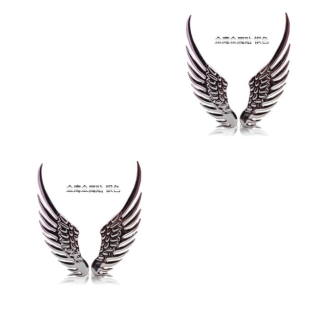 Transemion Silver Easy To Install Car Sticker Cool Style For Motorcycles Non-fading Car Accessories Stickers silver 2Set