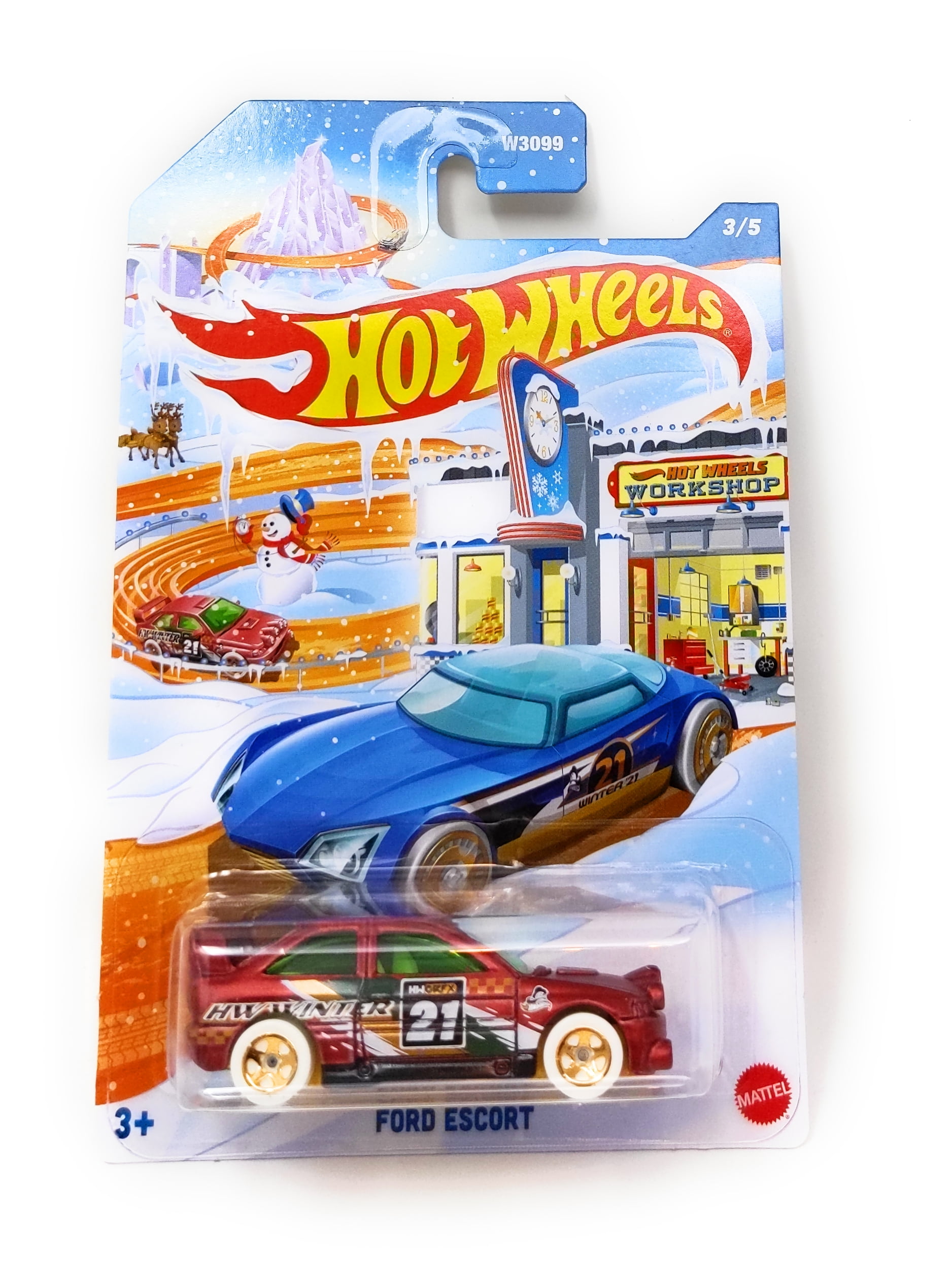 Hot Wheels Winter Holiday Ford Escort