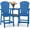 Cobalt Blue, variant on MUCHENGHY HDPE Tall Adirondack Chair Set of 2 w/ Connecting Table, Balcony Bar Stools, White
