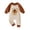 Z01-Brown, variant on larppty 2Pcs Neutral Outfits Newborn Baby Boy Girl Pumpkin Romper Jumpsuit My 1st Thanksgiving Clothes with Hat