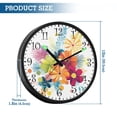 thumbnail image 3 of Voice Activated Clock with Glow Light 12 Inch Large Silent Wall Clock Battery Operated for Home Decor Colorful Flowers Illustration, 3 of 8