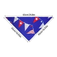 thumbnail image 3 of Patriotic Dog Bandana, American Flag Triangle Scarf for 4th of July, Memorial Day Pet Accessory for Small Medium Large Dogs (C+D,2pc), 3 of 6
