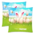 thumbnail image 2 of MKHERT Easter Throw Pillowcase Pillow Cover Cushion Couver 18x18 inch, Set of 2, 2 of 3