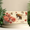 thumbnail image 4 of License Plate, Bees and Roses with "Bee Mine" Decorative Front,Personalized Stainless Steel License Plate Cover For Men Women,12.2" X 6.2", 4 of 6