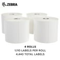 thumbnail image 4 of Zebra 4 x 2 in Thermal Transfer Polypropylene Labels PolyPro 3000T Permanent Adhesive Shipping Labels - 1 in Core - 4 Rolls, 4 of 7