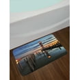 thumbnail image 2 of Lighthouse Bath Mat, Calm Dusk at Bay Lighthouse and Wooden Boardwalk Reflections on Water Clouds, Non-Slip Plush Mat Bathroom Kitchen Laundry Room Decor, 29.5 X 17.5 Inches, Multicolor, Ambesonne, 2 of 2