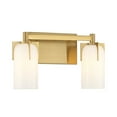 thumbnail image 3 of Caldwell 2-Light Bathroom Vanity Light in Warm Brass, 3 of 5