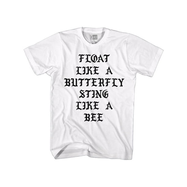 American Classics Muhammad Ali Heavyweight Champion Boxer Float Like A Butterfly Sting Like A Bee Adult Short Sleeve T Shirt Walmart Com Walmart Com