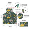 thumbnail image 7 of Green Dinosaurs ChristmasTrees Socks Apron-Garden Aprons for Women with Pockets-Cotton Linen Waterproof Kitchen Cooking Gardening Aprons Adjustable for Kitchen,Cooking,BBQ and Salon 33x27 Inch, 7 of 7