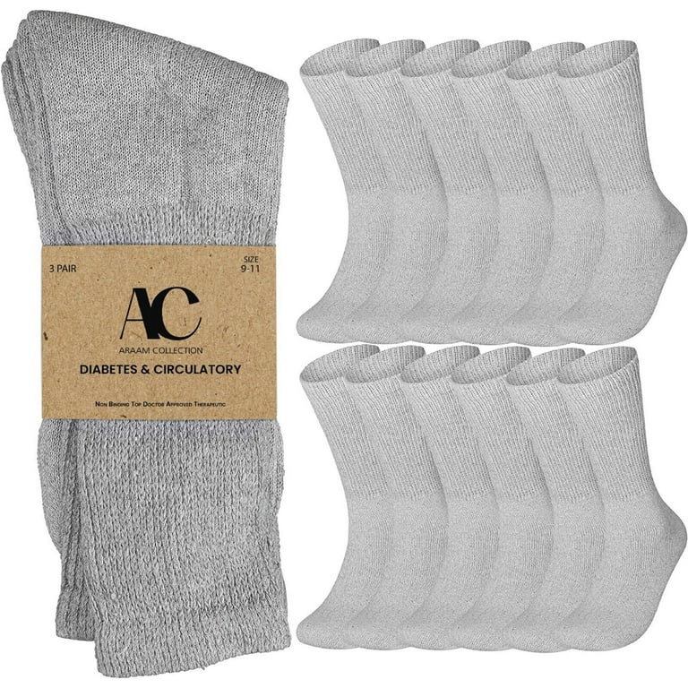 Calze Terapeutiche Circolatorio 12 Paia Di Calze Diabetiche Quarter Crew In Cotone Per Uomo/donna - Terapeutiche, Traspiranti, Taglie 9-15 Calze Senza Cuciture