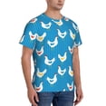 thumbnail image 2 of Vsdgher Cartoon Chicken Print Men's Dry Fit Mesh Athletic Shirts Moisture Wicking Tennis T-Shirt Tops, 2 of 9