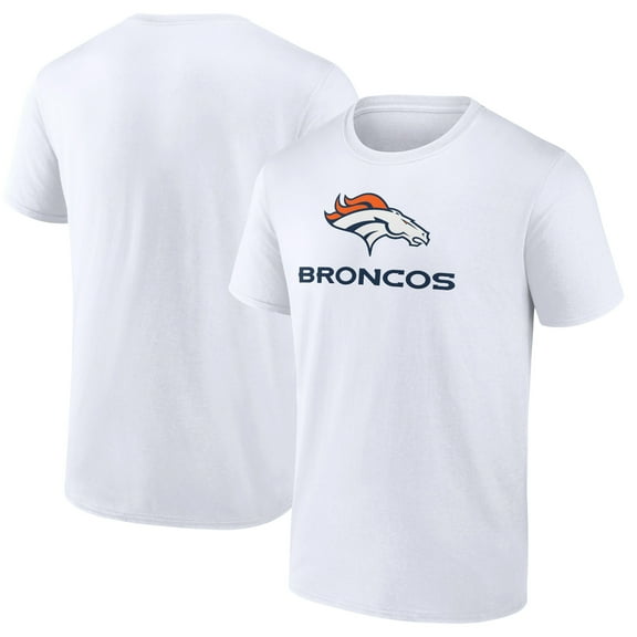 Men's White Denver Broncos Logo Team Lockup T-Shirt