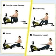 thumbnail image 2 of Merax Folding Magnetic Rowing Machine with Performance Monitor and 14-Level Resistance Indoor Rower Machine Exercise Equipment with 46 Inch Slide Rail, 330 LB Max Weight for Home Use (Yellow), 2 of 8