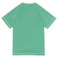 thumbnail image 6 of FORMRS Boys Rash Guard with Short Sleeves UPF 50+ Swim Shirts Sizes 3-12T, Green American Footballs, 6 of 6