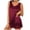Wine, variant on Feancey Womens 2 Piece Short Sets Satin Silk Cami Pjs Two Piece Outfit Summer Sleeveless V Neck Tank Tops and Ruffled Shorts Matching Lounge Set Wine L