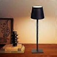 thumbnail image 1 of Wireless Table Lamps, 3 Color Stepless Dimming, 4000mAh Rechargeable Battery LED Desk Lamp for Bedroom/Couples(Black), 1 of 4