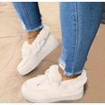 thumbnail image 1 of Zapatos de algodón para mujer 20 años invierno Europa y Estados Unidos arco zapatos cálidos planos de gran tamaño Mao Mao zapatos de mujer de gran tamaño, 1 of 6