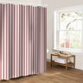 thumbnail image 5 of Red Striped Bathroom Curtain 78 Inch Shower Curtain with Hooks, Red White Stripes Farmhouse Waterproof Polyester Bath Curtain Washable Bathtub Curtain 72''x 78'', 5 of 6