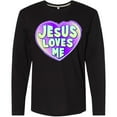 thumbnail image 3 of Inktastic Jesus Loves Me Long Sleeve T-Shirt, 3 of 5