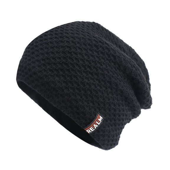 Clearance Skpblutn Sun Hat Knit Beanie Warm Thick Linedmens Winter Skull Unisex Beanie Caps Black