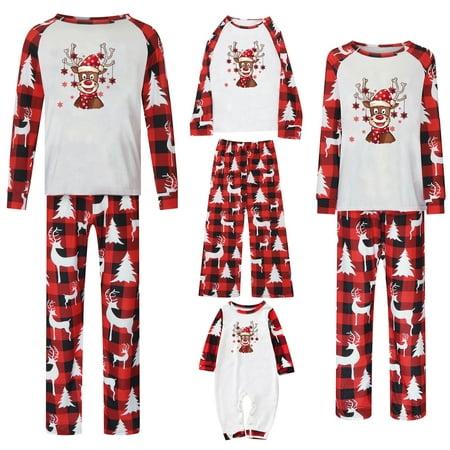 

SBYOJLPB Parent Child Outfit Christmas Baby Kids Child Printed Top+Pants Family Matching Pajamas Set Clearance