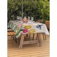 thumbnail image 3 of Outdoor Tablecloths with Umbrella Hole & Zipper, Tulips Spring Floral Tablecloth Rectangle 60x84 Inch, Pastoral Flowers Butterfly Rustic Waterproof Table Cloth, Patio/Pool/Picnic Table Covers, 3 of 8