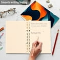 thumbnail image 4 of FORMRS 1-Subject Spiral Notebook 8" x 5" College Ruled 60 Refillable Sheet A5 Hard Cover, 2 Pack, Green Abstract Wavy, 4 of 7