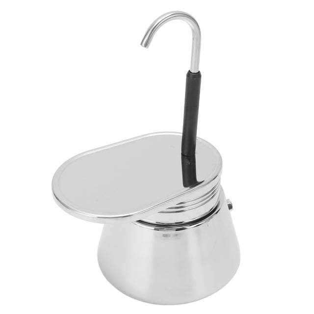 Single Tube Moka Pot, Stainless Steel Classic Coffee Pot with Stainless Steel Filter Stovetop Coffee Maker Moka Pot, for Brewing Coffee, Enjoy Delicious Coffee in Time