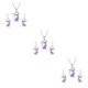 thumbnail image 4 of Qarigey Conjunto de aretes de gancho para collar, aniversario estético, cumpleaños, boda, joyería nupcial, regalo personalizado para hija, púrpura Type1 NO1 Qarigey CBP224327, 4 of 6