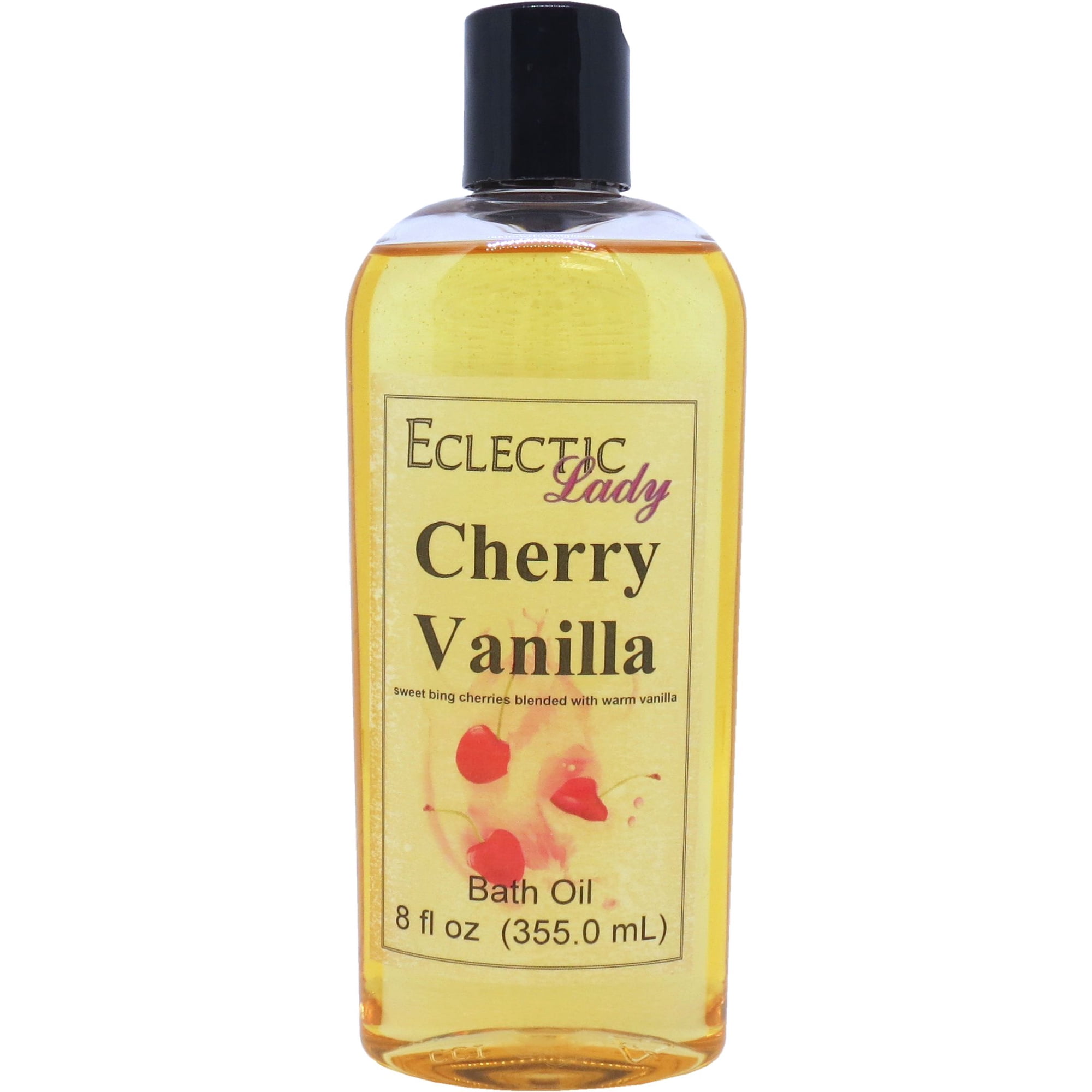Cherry Vanilla Bath Oil - Scented Body Oil - Relaxing & Moisturizing Bathing Oil - Fragrance Body Oil For Dry & Rough Sensitive Skin - 8 oz