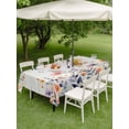 thumbnail image 4 of Outdoor Tablecloths with Umbrella Hole & Zipper, Pink Spring Floral 54x80 Inch Tablecloth Rectangle, Elegant Flowers Farmhouse Botanical Wooden Waterproof Table Cloth, Patio/Pool/Picnic Table Covers, 4 of 8