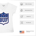 thumbnail image 6 of Buffalo Shield Women's V-Neck T-shirt Game Night Fantasy Football Fan Tailgate NY, 6 of 7