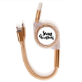 thumbnail image 1 of Dulce Navidad cita handwrite Cable de carga telescópico múltiples USB tres en uno, 1 of 3