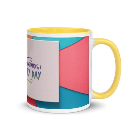 

GloWell Designs - Mug with Color Inside - Affirmation Quote - I Smile Every Day