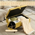 thumbnail image 6 of Villeston Mid-Century Modern Square Coffee Table Storage Bench for Living Room, Entryway and Family Room,Yellow, 6 of 7