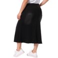 thumbnail image 4 of DARING DIVA Women's Plus Stylish Denim Fishtail Midi Jean Skirt with Pockets 2X Black, 4 of 6