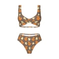 thumbnail image 4 of Rocae Squirrel And Maple Leaves for Bikini Set for Women Two Piece Sexy High Swimsuits Split Crossover Bikini Small, 4 of 9